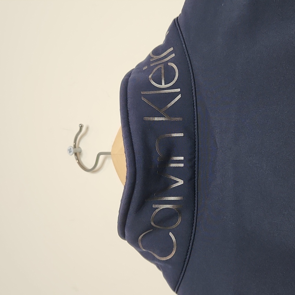 Calvin Klein Men's Waterproof Breathable Navy Blue Full-Zip Jacket With Pockets - Picture 11 of 13